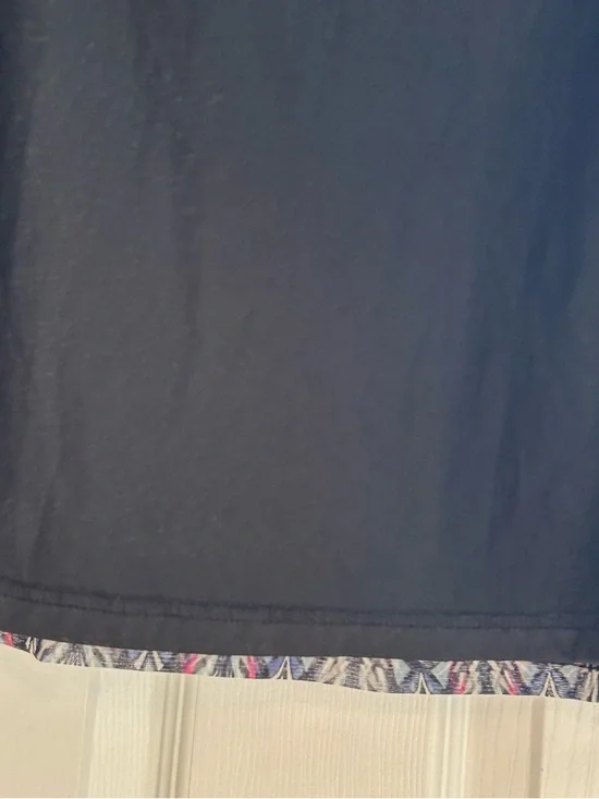 Esprit Vintage Patterned A-Line Skirt in Navy, Purple, Gray & Pink Size L - Picture 3 of 7